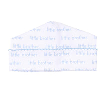 Load image into Gallery viewer, &quot;Little Brother&quot; White &amp; Blue Printed Footie
