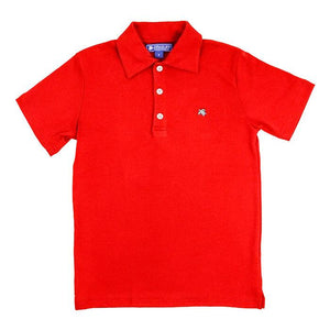 J. Bailey S/S Solid Pima Cotton Red Polo Shirt