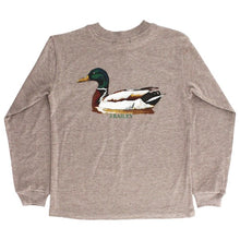 Load image into Gallery viewer, J. Bailey&#39;s L/S Logo Tee - Tan with Mallard Duck
