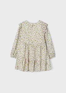 Girl's Muted Floral Print Dress