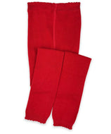 Red Pima Cotton Footless Tights