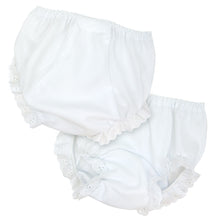 Load image into Gallery viewer, White Double Seat Panty Diaper Cover
