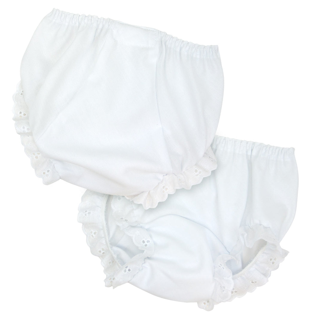 White Double Seat Panty Diaper Cover