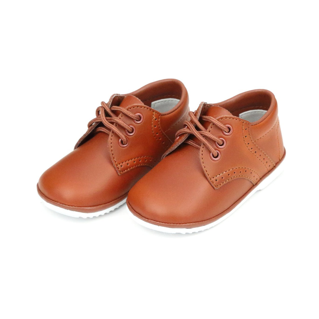 James Boy's Leather Lace Up Shoe (Baby) - Cognac  -  L'Amour