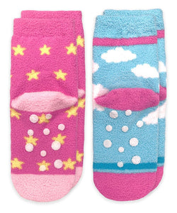 Fuzzy Non-Skid Slipper Socks - Unicorn & Rainbow