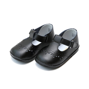 Birdie Leather T-Strap Mary Jane - Black