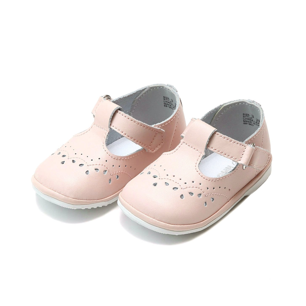 Birdie Leather T-Strap Mary Jane - Pink