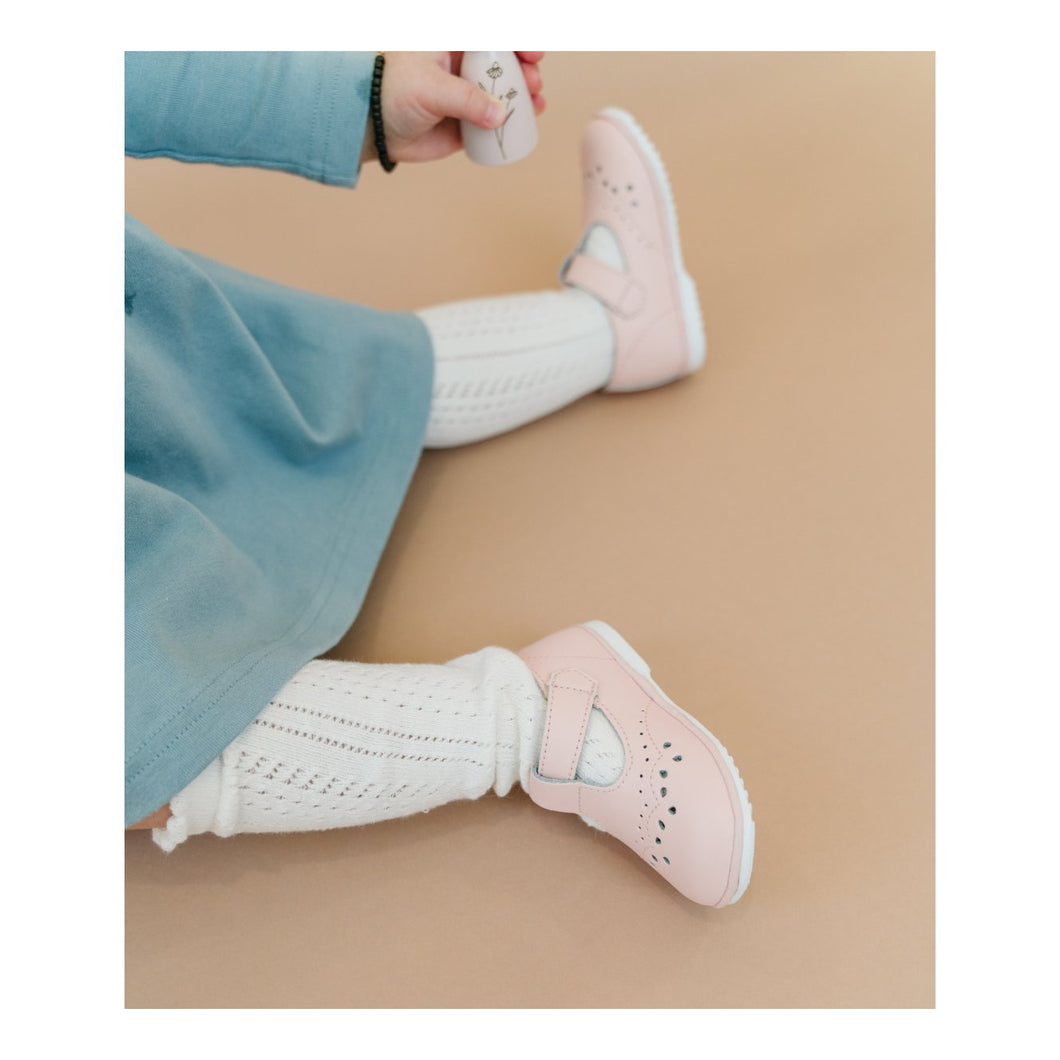 Birdie Leather T-Strap Mary Jane - Pink