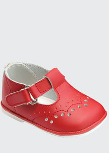 Birdie Leather T-Strap Mary Jane - Red-  L'Amour