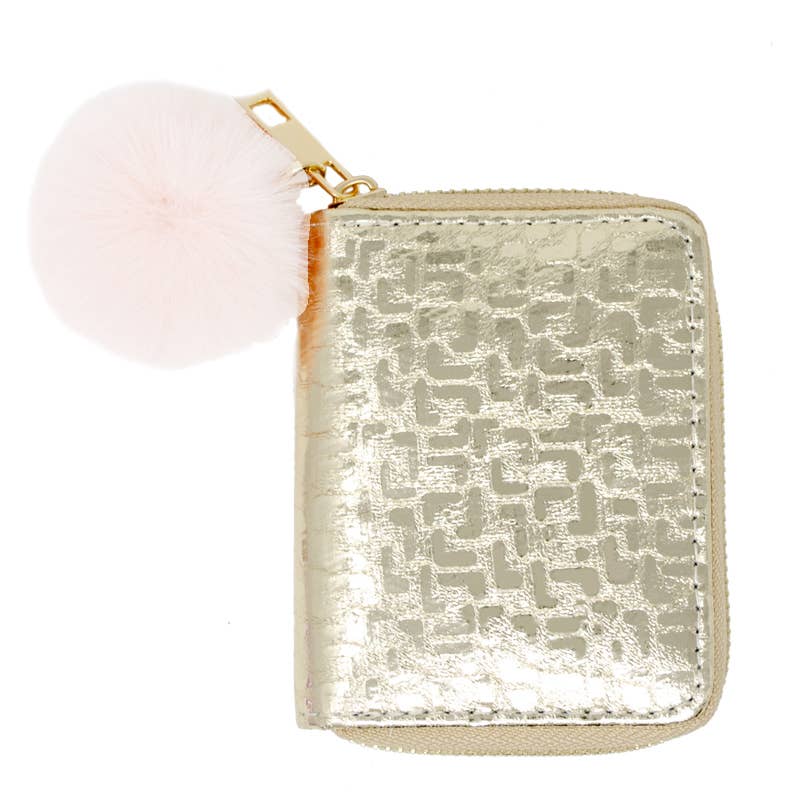 Shiny Gold Pattern Wallet: Silver