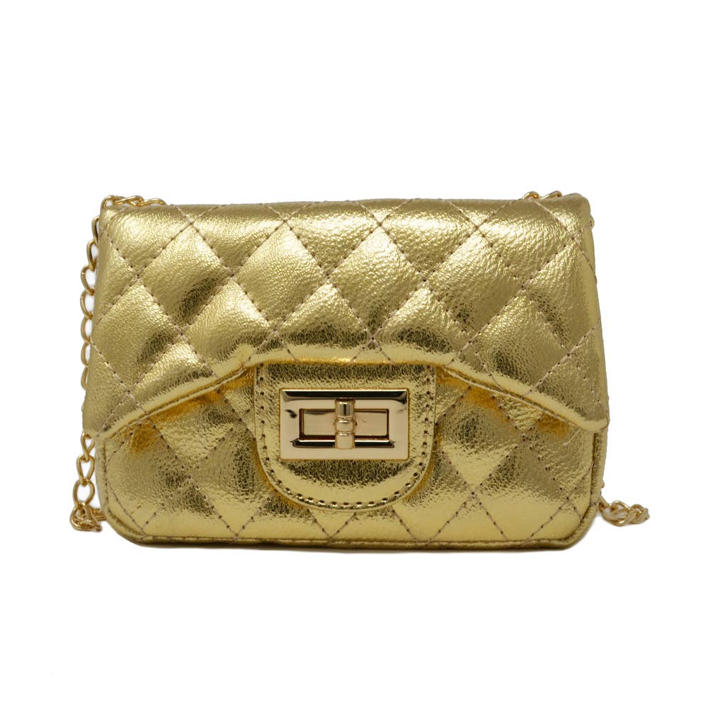 Metallic Classic Mini Purse: Gold