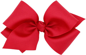 HUGE Grosgrain Hair Bow w/ Knot Wrap and French Clip