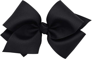 HUGE Grosgrain Hair Bow w/ Knot Wrap and French Clip