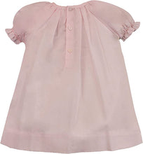 Load image into Gallery viewer, Light Pink Day Gown w/Smocked Flowers &amp; Embroidered Hem
