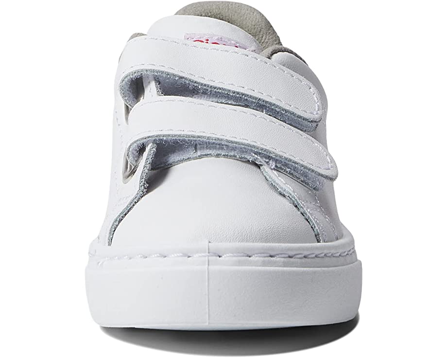 Cienta White Leather Athletic Shoe w/ Double Velcro Straps - mommie chic &  me