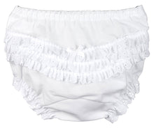 Load image into Gallery viewer, White Rumba Seat Panty Diaper Cover
