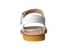 Load image into Gallery viewer, Elephantito Girl&#39;s Classic Scalloped Sandal w/ Strap - White
