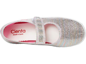 Cienta Girl's Mary Jane Shoes in Light Rainbow Metallic