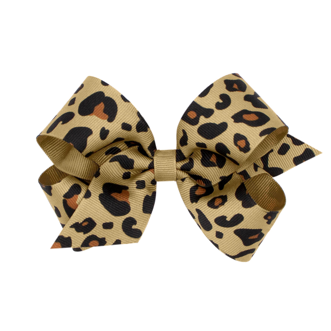 Wee Ones Leopard Printed Grosgrain Hair Bow