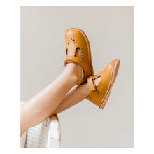 Load image into Gallery viewer, Angie Classic Leather T-Strap Mary Jane - Mustard -  L&#39;Amour
