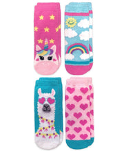 Load image into Gallery viewer, Fuzzy Non-Skid Slipper Socks - Llama &amp; Hearts
