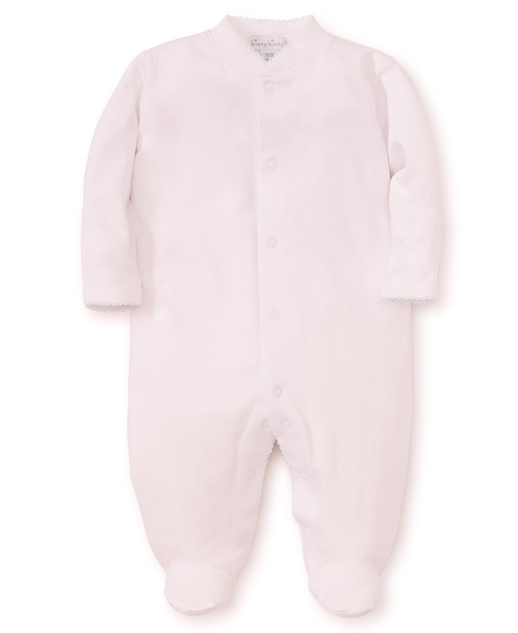 Kissy Kissy Solid Basic Footie in Light Pink