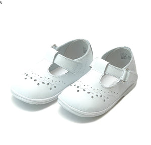 Birdie Leather T-Strap Mary Jane - White