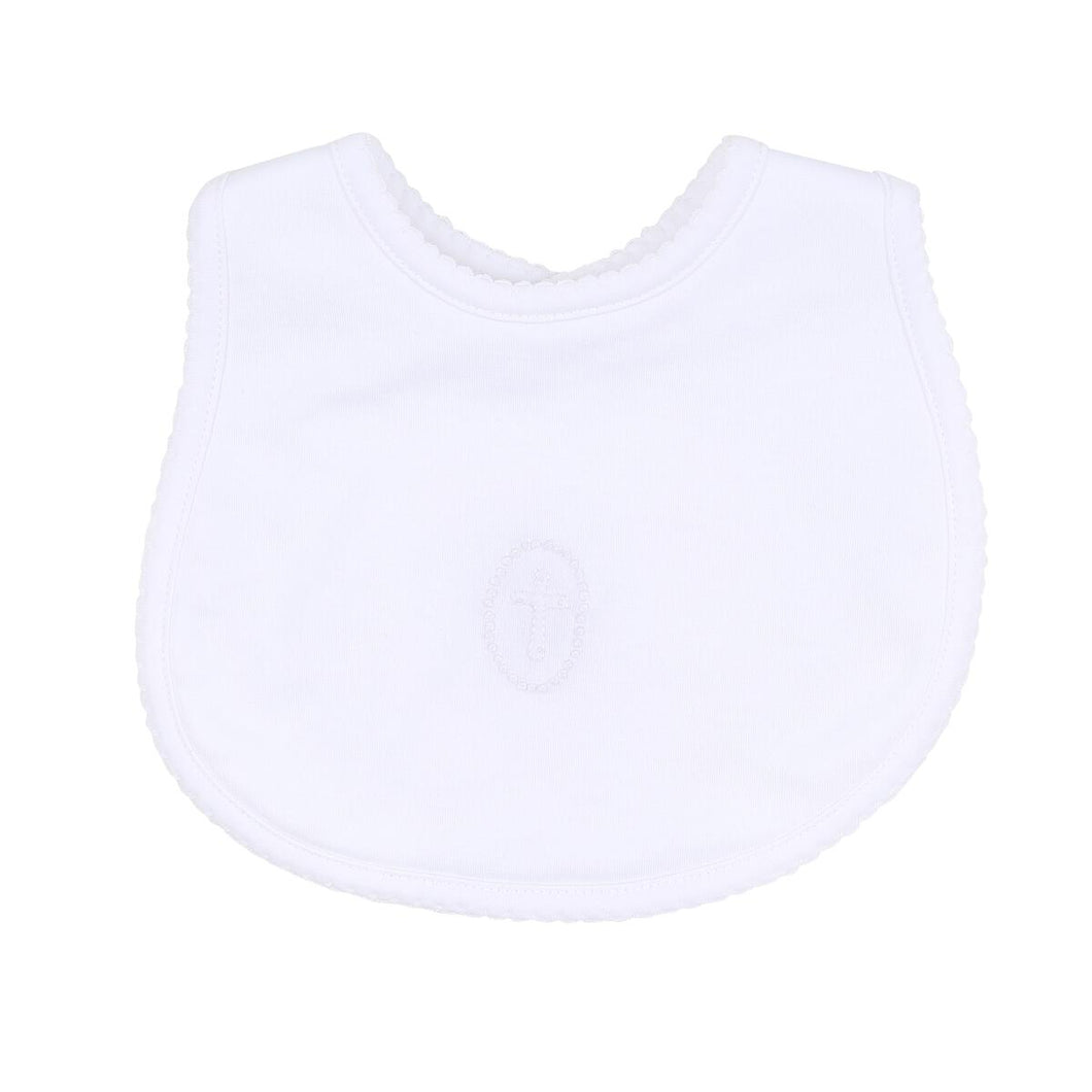 White Bib with Embroidered Cross