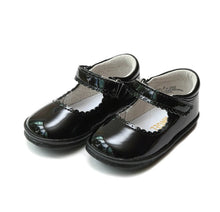 Load image into Gallery viewer, Cara Scalloped Mary Jane in PATENT BLACK
