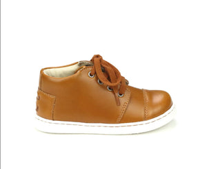 Evan Mid-Top Lace-Up Boot Sneaker in Camel