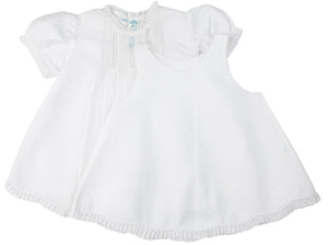 Feltman Brother's Girl's Slip Dress w/ Pintucks & Lace in White