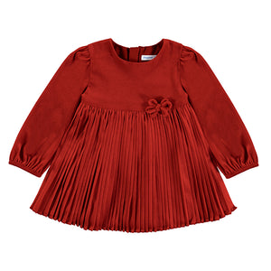 Red Velour Infant Girl Holiday Dress