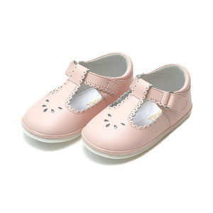Dottie Scalloped T-Strap Mary Jane (Baby) - Pink -  L'Amour