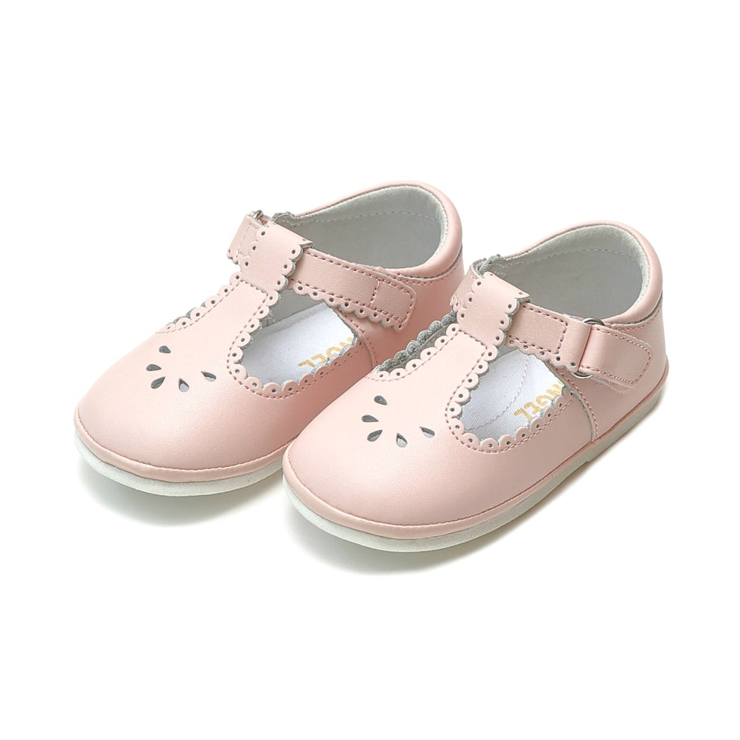 Dottie Scalloped T-Strap Mary Jane (Baby) - Pink