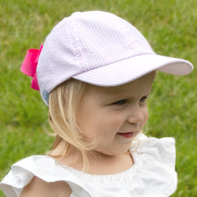 Load image into Gallery viewer, Pink &amp; White  Seersucker Ball Cap
