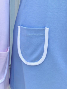 Petal Collar Knit Dress in Blue