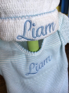 Paty, Inc Knit Newborn Baby Lap Shoulder Gown