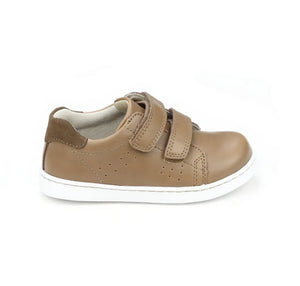 Boy's Kyle Sneaker - Mocha  w/ Double Velcro