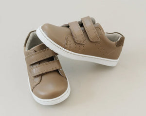 Boy's Kyle Sneaker - Mocha  w/ Double Velcro