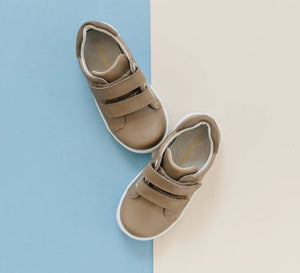 Boy's Kyle Sneaker - Mocha  w/ Double Velcro