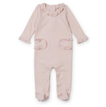 Load image into Gallery viewer, Lucy Footed Romper w/ Ruffles - Light Pink
