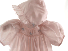 Load image into Gallery viewer, Pink Bubble w/ Floral Smocking
