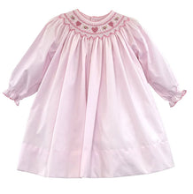 Load image into Gallery viewer, Petit Ami Light Pink Dress w/ Heart Smocking
