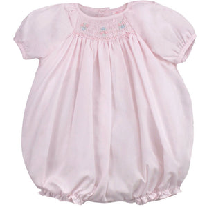 Pink Bubble w/ Floral Smocking