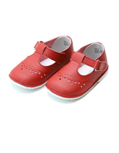 Birdie Leather T-Strap Mary Jane - Red-  L'Amour
