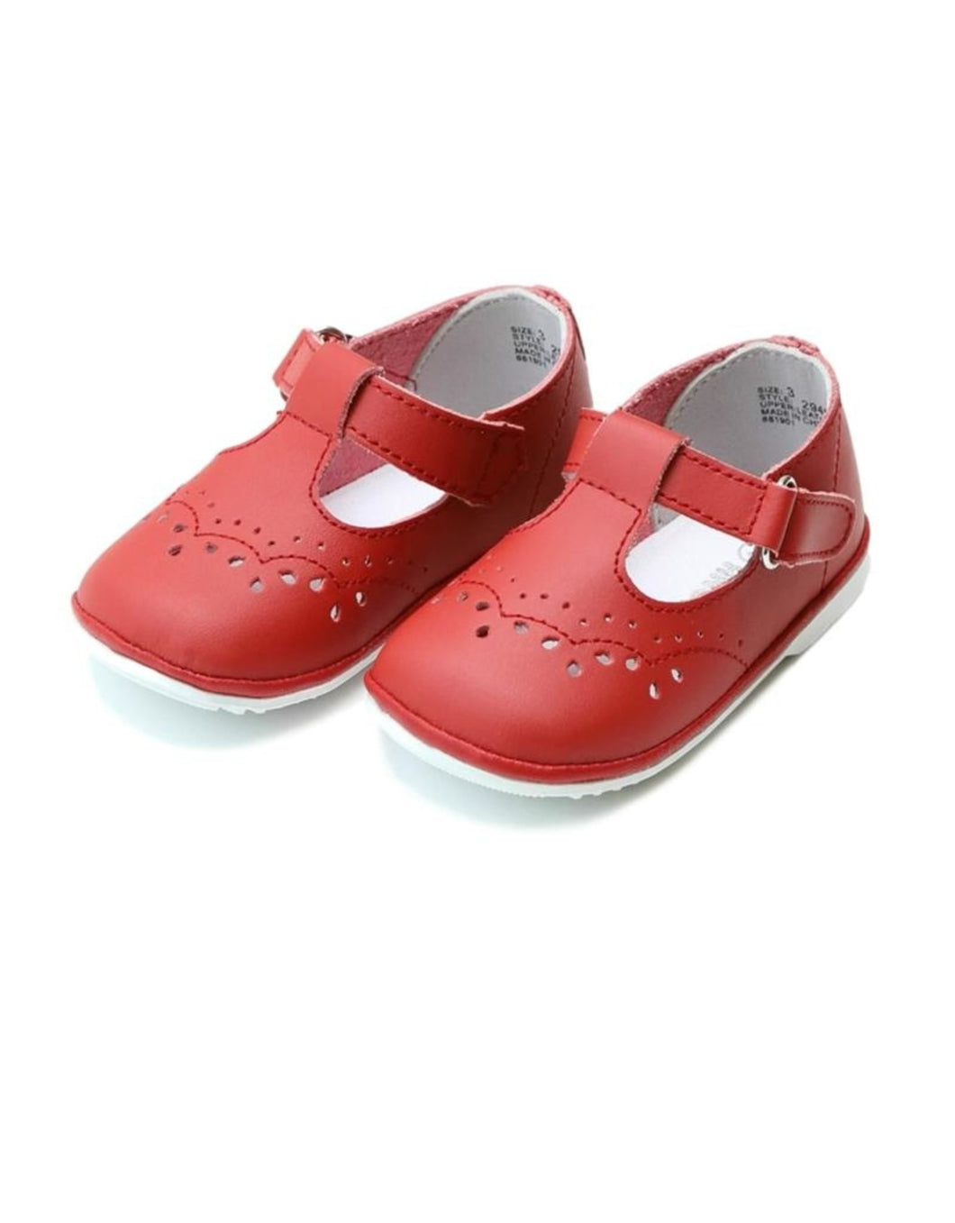 Birdie Leather T-Strap Mary Jane - Red-  L'Amour