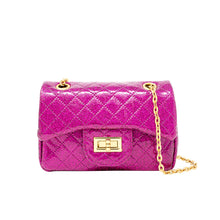 Load image into Gallery viewer, Classic Quilted Sparkle Mini Bag: Hot Pink
