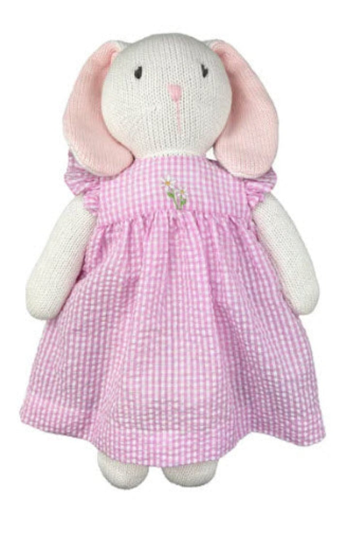 Bunny in Pink Gingham Dress
