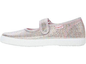 Cienta Girl's Mary Jane Shoes in Light Rainbow Metallic