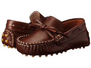 Elephantito Boy's Driver Leather Moccasins in Apache Brown